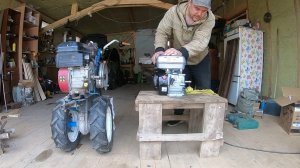 Замена двигателя на мотоблоке Нива мб-2 _ Подкладка под двигатель своими руками из уголка _ Вспашка