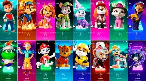 Мультики для Детей Щенячий Патруль Tiles Hop - РАЙДЕР, ГОНЩИК, СКАЙ, РОККИ, ЭВЕРЕСТ