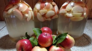 Как я закрываю яблочный компот на зиму из поздних сортов яблок.