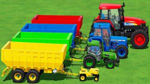 МУЛЬТИКИ ПРО РАЗНОЦВЕТНЫЕ ТРАКТОРА И МАШИНКИ ДЛЯ ДЕТЕЙ 🚜 КАТАЕМСЯ ПО КРУТЫМ ТРАССАМ НА ФЕРМЕ