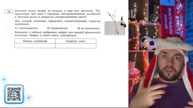 Световой пучок переходит из воздуха в стекло (см. рис.). Что происходит при этом с частотой - 21273