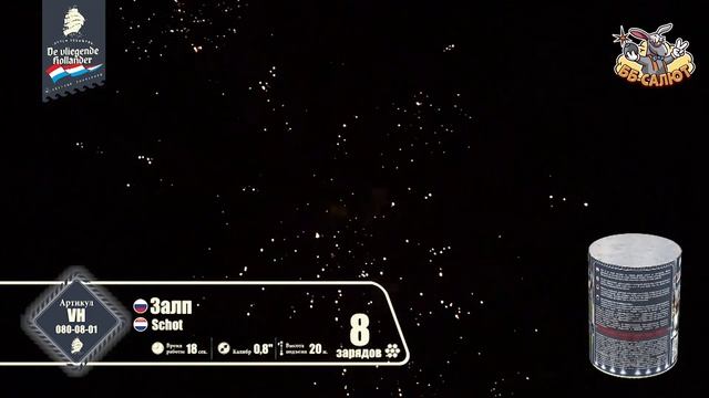 Фейерверк VH080-08-01 Залп / Schot (0,8" х 8)