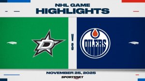 26.11.2025 | ОБЗОР МАТЧА | Эдмонтон Ойлерз - Даллас Старз | Highlights