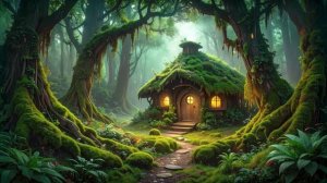 Дом светлячков - Успокаивающая музыка со звуками дождя для сна, фоновая музыка для отдыха