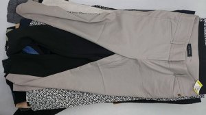 39021 Брюки штаны женские бренд, 12пак, 529, секонд (cream) оптом