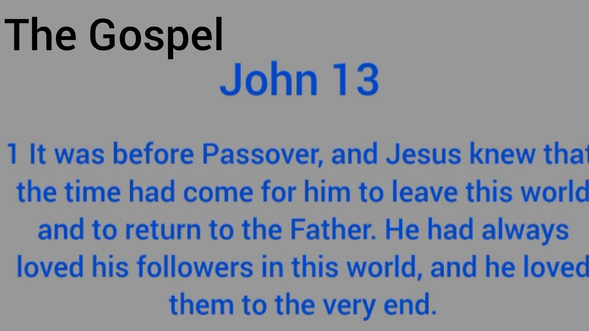 The Gospel _ John 13 - Contemporary English Version (Anglicised) 2012. Audiobook.