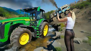 Тракторы против грузовиков. Лучшая грязевая компиляция