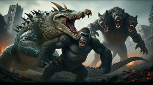 Кинг-Конг против адского пса Цербера. Эпичное сражение двух гигантов