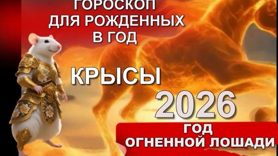 ГОРОСКОП на 2026 ДЛЯ РОЖДЕННЫХ В ГОД #КРЫСЫ #1948 #1960 #1972 #1984 #1996 #2008 #2020 #2032