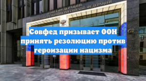 Совфед призывает ООН принять резолюцию против героизации нацизма
