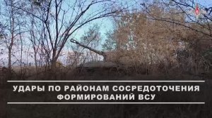 Боевая работа расчётов самоходной артиллерии группировки войск «Восток»