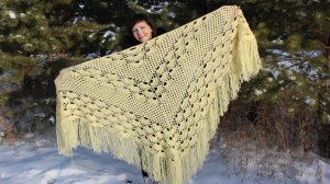 МК Узор для шали крючком.