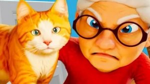 Бабка и кот