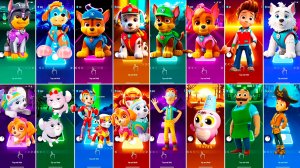 Мультики для Детей Щенячий Патруль Tiles Hop - ГОНЩИК, МАРШАЛЛ, РОККИ, СКАЙ, РАЙДЕР