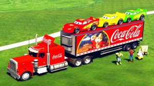 Мультфильм Человек-паук и Супергерои ремонтируют грузовик с Кока-Колой после столкновения с поездом