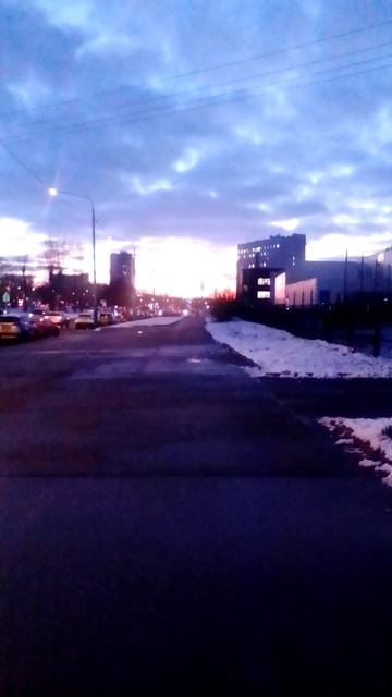 Закат в конце осени в С-Пб смотреть онлайн