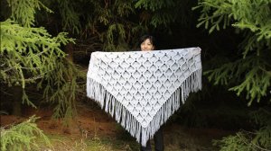 МК номер 24.Узор для шали крючком.