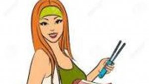 Укладка волос плойкой гофре.