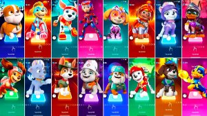 Мультики для Детей Щенячий Патруль Tiles Hop - КРЕПЫШ, МАРШАЛЛ, РАЙДЕР, СКАЙ, ЗУМА