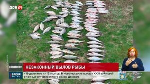 Незаконный вылов рыбы в реке Маныч