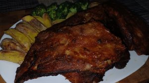 Приготовление свиных ребер с овощами в аэрогриле DEMIAND.