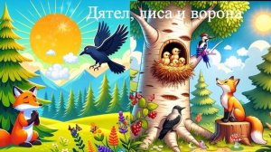 Дятел, лиса и ворона  ВИДЕО СКАЗКА ДЛЯ ВСЕХ