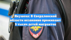 Якушева: В Свердловской области незаконно проживают 5 тысяч детей мигрантов