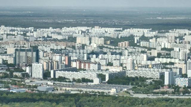 Вид с Останкинской башни на Москву | Cмотровая площадка 337м