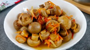 Быстрый рецепт маринованных шампиньонов. Просто и вкусно