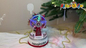 318390 Сувенир новогодний Карусель с подсветкой и музыкой 19см