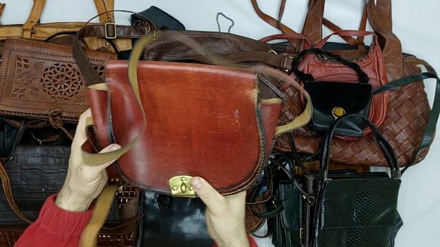 Сумки винтаж кожаные  секонд оптом 26 пак
