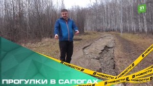 Прогулки в сапогах. После аварии на сетях размыло экотропу на Северо-Западе