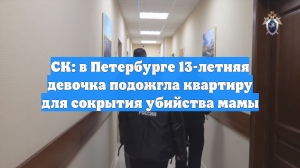 СК: в Петербурге 13-летняя девочка подожгла квартиру для сокрытия убийства мамы