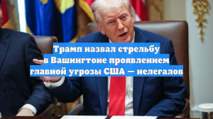 Трамп назвал стрельбу в Вашингтоне проявлением главной угрозы США — нелегалов