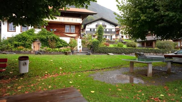 Ливень в райских деревушках Швейцарии