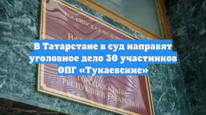 В Татарстане в суд направят уголовное дело 30 участников ОПГ «Тукаевские»