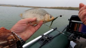 Рыбалка, джиг спиннинг на степной речке,карась на резину. 09.11.25