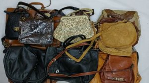 40415 Сумки винтаж кожаные, 24пак, borse 1/2, секонд (vintage/extra) оптом