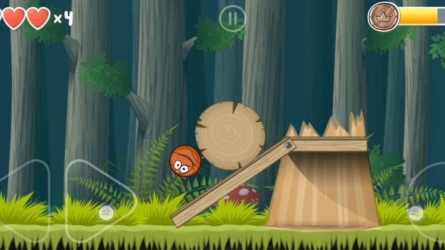 Лесные приключения баскетбольного мяча в Red ball 4.