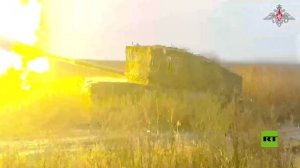 مقاطعة خاركوف.. دبابة روسية تدك مواقع عسكرية أوكرانية