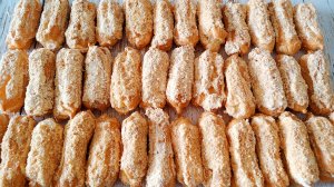 Эклеры с крем чизом! Рецепт заварных пирожных с кремом из творожного сыра.