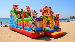 Коммерческий надувной батут «Тигриная страна 4», 9*5*5 м