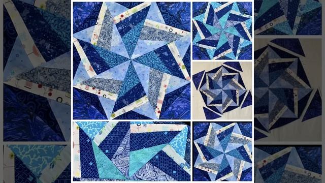 Лоскутные снежинки-калейдоскопы