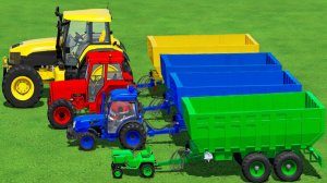 КАТАЕМСЯ НА КРУТЫХ РАЗНОЦВЕТНЫХ ТРАКТОРАХ И ГРУЗОВИКАХ ИЗ МУЛЬТИКОВ ДЛЯ ДЕТЕЙ ПРО МАШИНКИ НА ФЕРМЕ