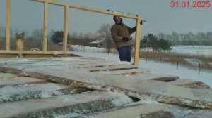 Хозблок 4х6. Аттиковая стена, мауэрлат, опоры на крыльце. Каркасный дом своими руками. Усадьба.