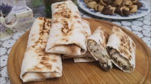 ШАУРМА-ЖУЛЬЕН и ТРЕУГОЛЬНИКИ с картофелем и брынзой\Простые и быстрые закуски из лаваша