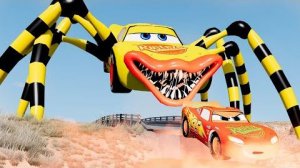 Эпический побег от Молнии Маккуина, Мака Робота Итера, Мэтра Итера｜BeamNG.Drive