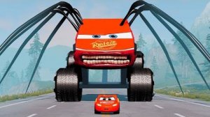 Эпический побег от Зомби Молния Маккуин Итер, Маккуин Кибер Грузовик Итер｜BeamNG.Drive