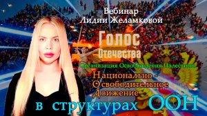 Организация Освобождения Палестины. НОД в структурах ООН - вебинар Лидии Желамковой