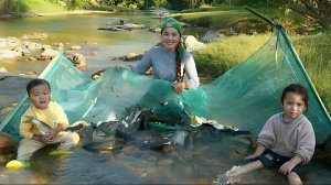 Ловлю рыбу сетями со своим сыном для продажи на рынке. Готовлю вкусный ужин с дочерью. Вьетнам